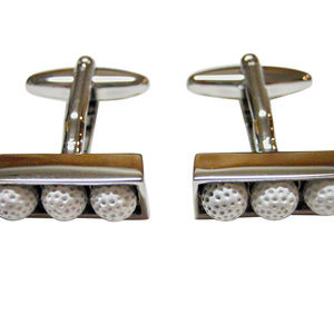 Box of Golf Ball Design Cufflinks